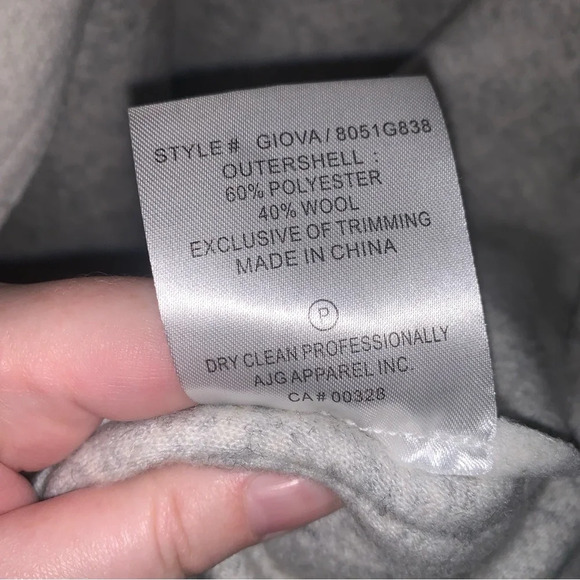 Sosken Cardigan Coat Oversized Open Front Grey Bone Draped XL - Picture 4 of 15